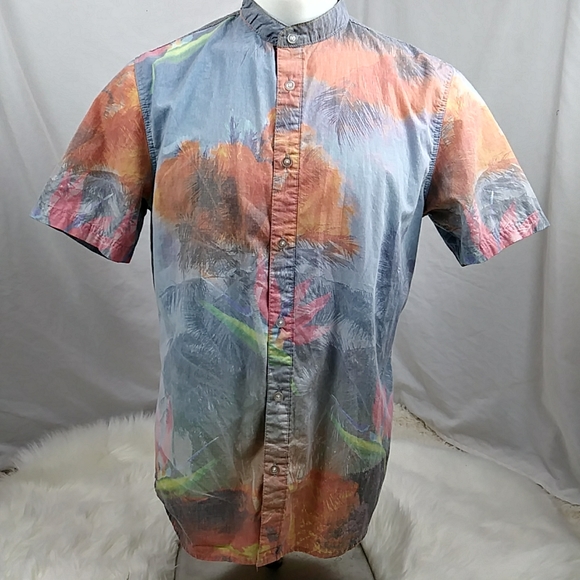 3/25$ Carbon button classic shirt Tropical Beach - Picture 1 of 8